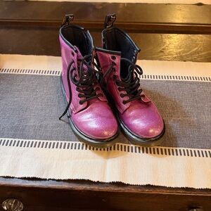 Dr. Martens Shiny Pink Combat Boots